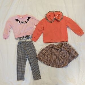 Pink and Coral Kids Outfit Set